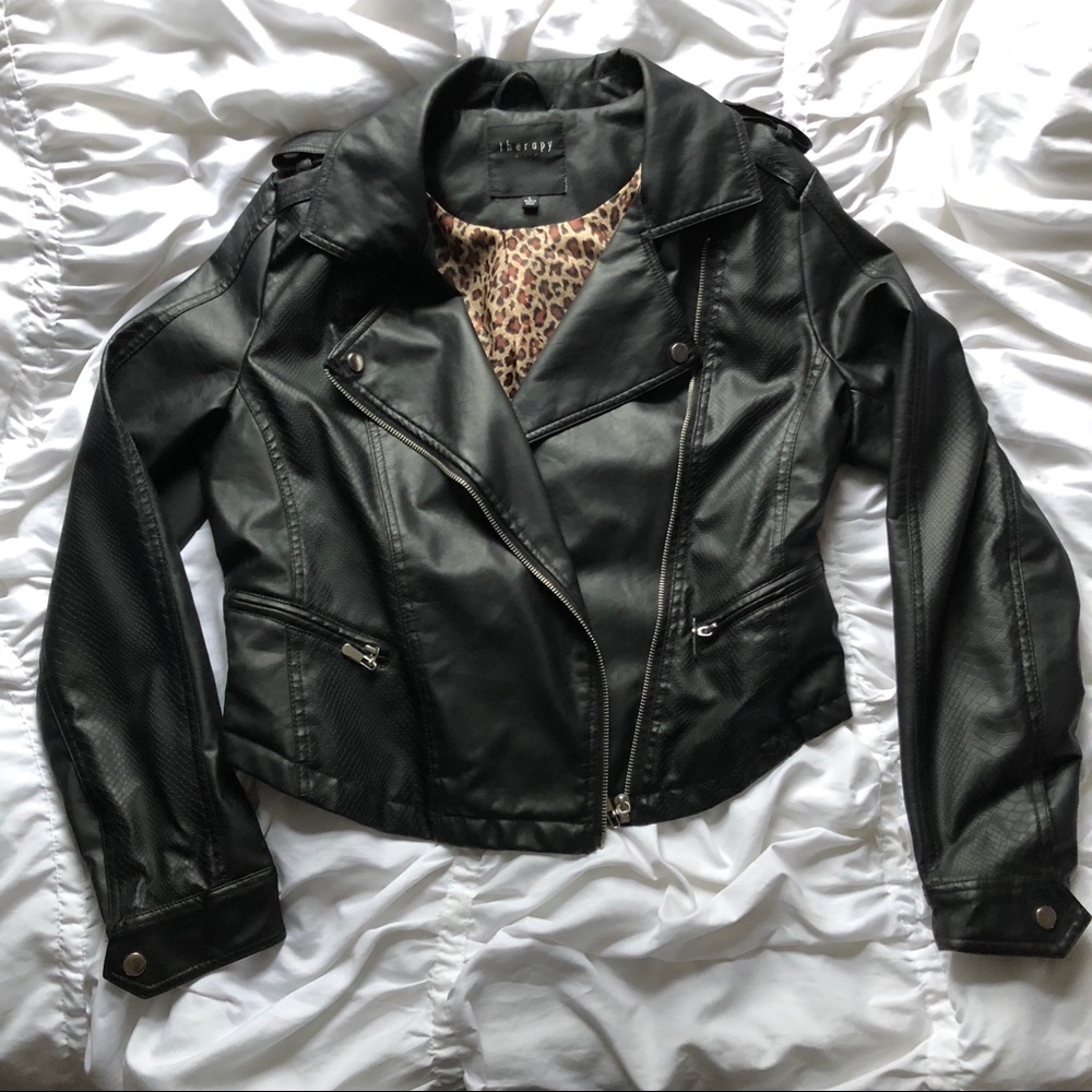 Woman’s Faux Leather Jacket